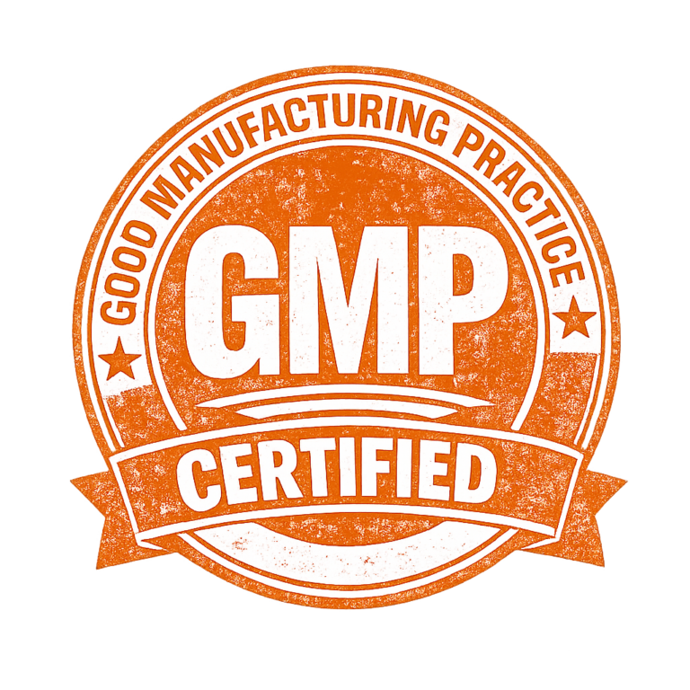 Orange GMP Certificate Stamp